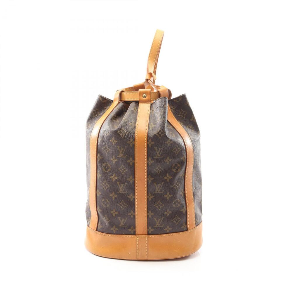 Louis Vuitton Randonee Shoulder Bag Canvas Leather Monogram Brown